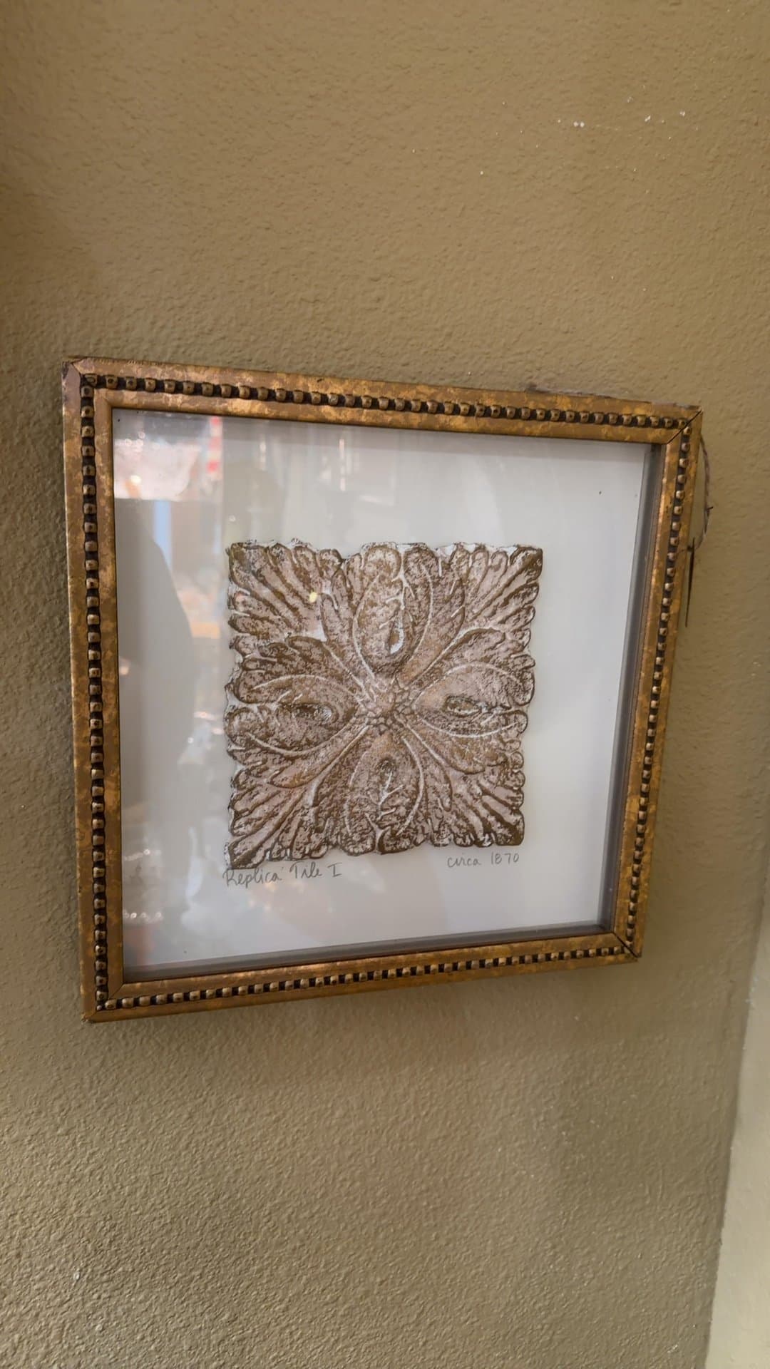 Framed Replica Tile Wall Decor - Image 1
