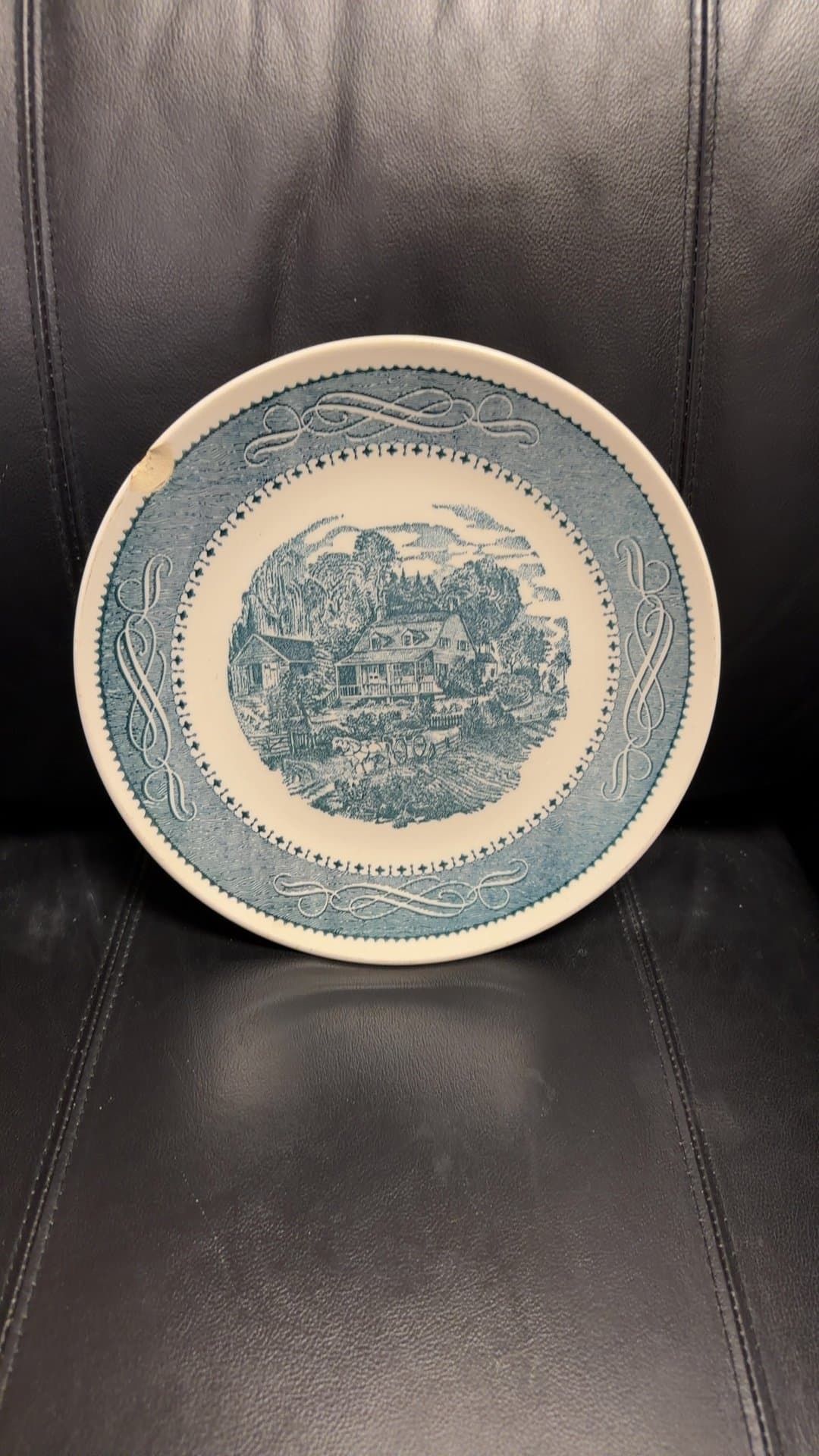 1970s Currier & Ives Ironstone Plate 'The Homestead' - Image 1