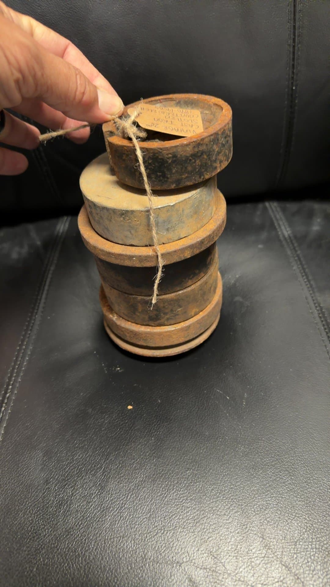 Vintage Cast Iron Counterweights - Image 1