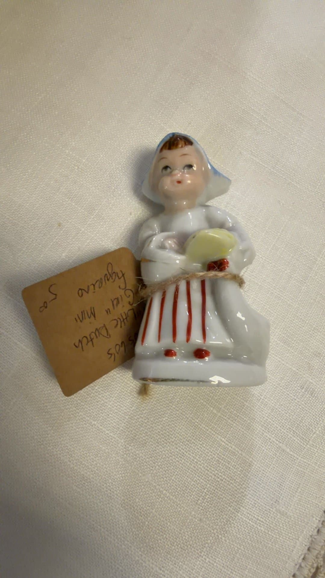 Vintage Dutch Girl Miniature Figurine - Image 1