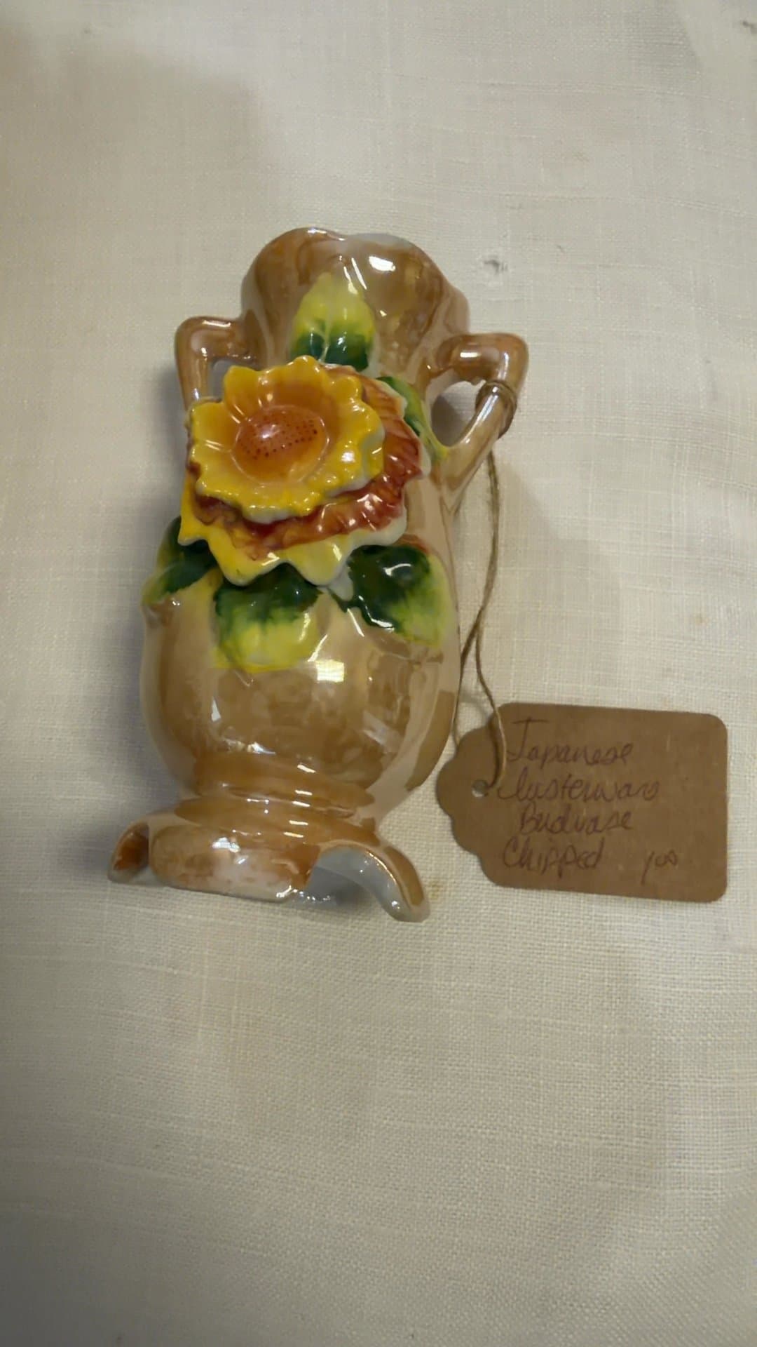 Japanese Lusterware Bud Vase - Image 1