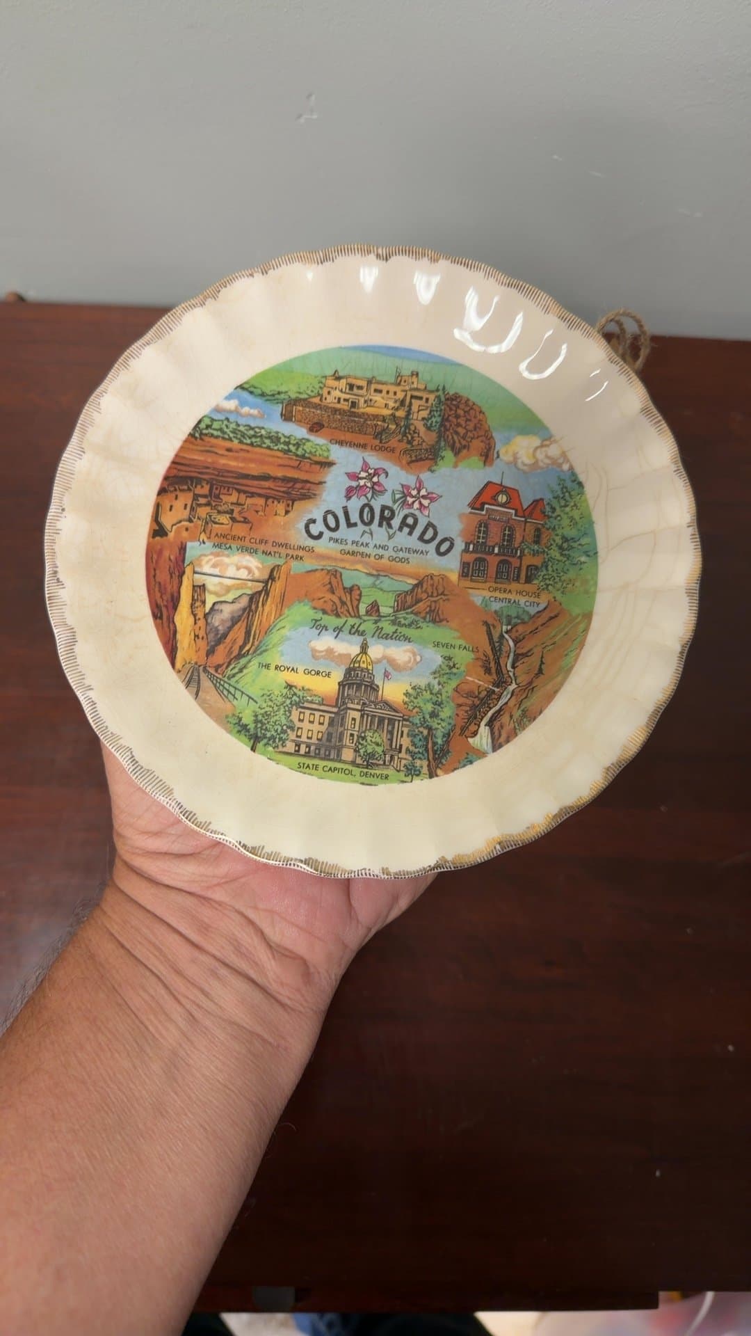 Vintage Colorado Souvenir Plate - Image 1