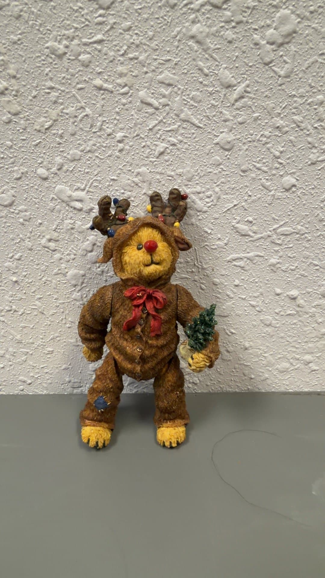 Boyds Bears Bearstone Collection Christmas Reindeer Bear Figurine - Image 1