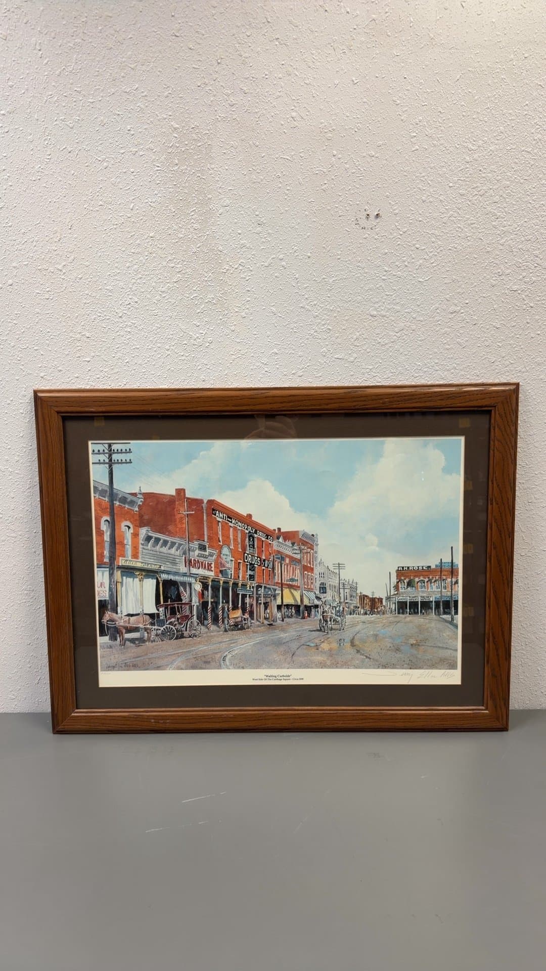 Jerry Ellis "Waiting Curbside" Framed Art Print - Image 1