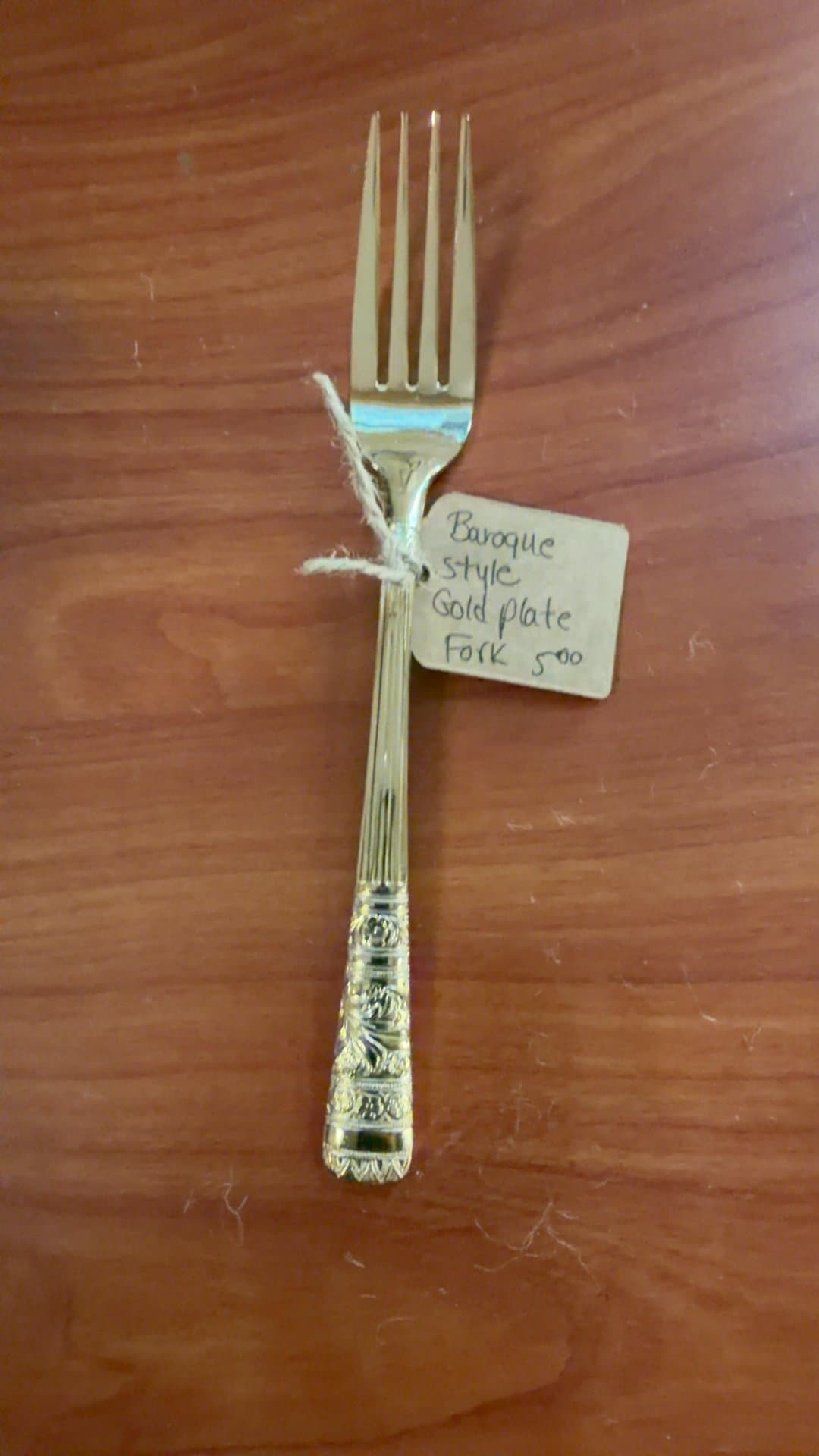 Baroque Style Gold Plated Fork - Image 1