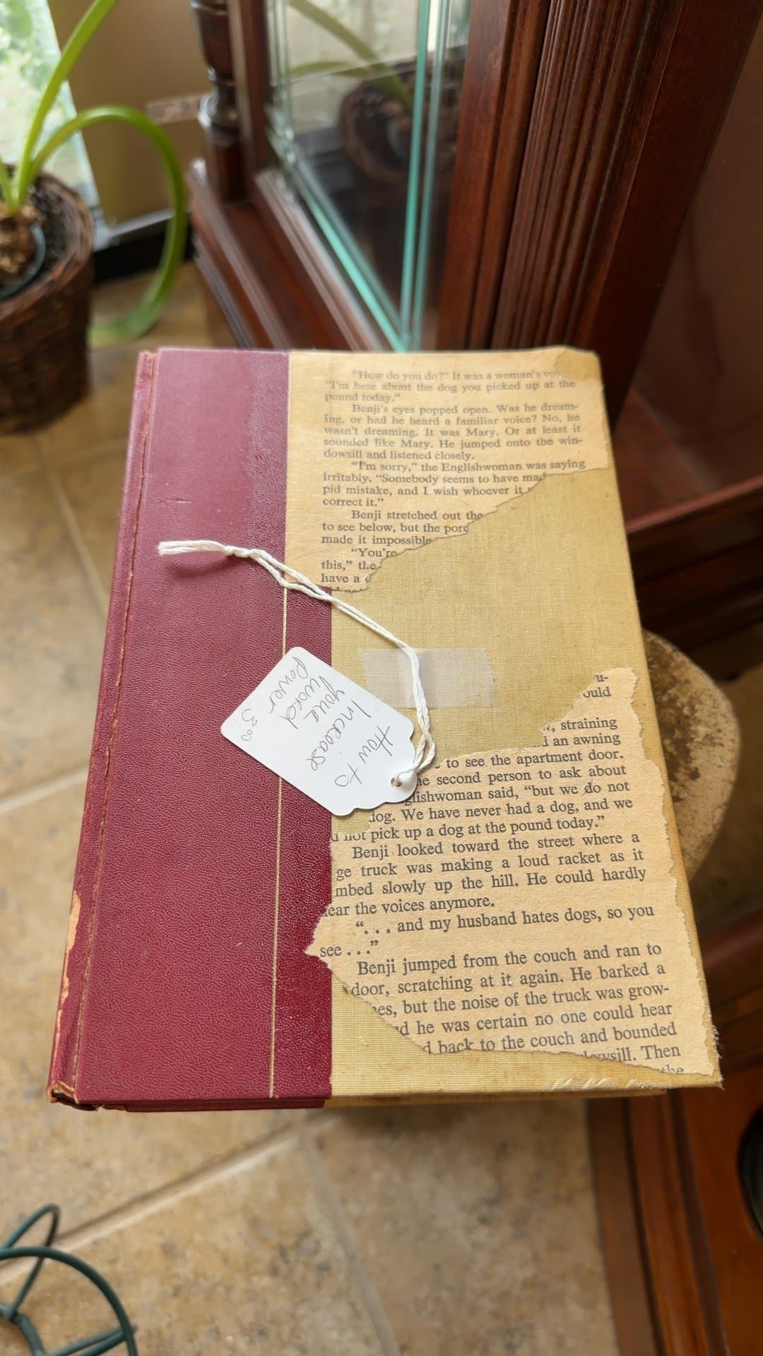 Vintage Book with Vellum Cover - Image 1