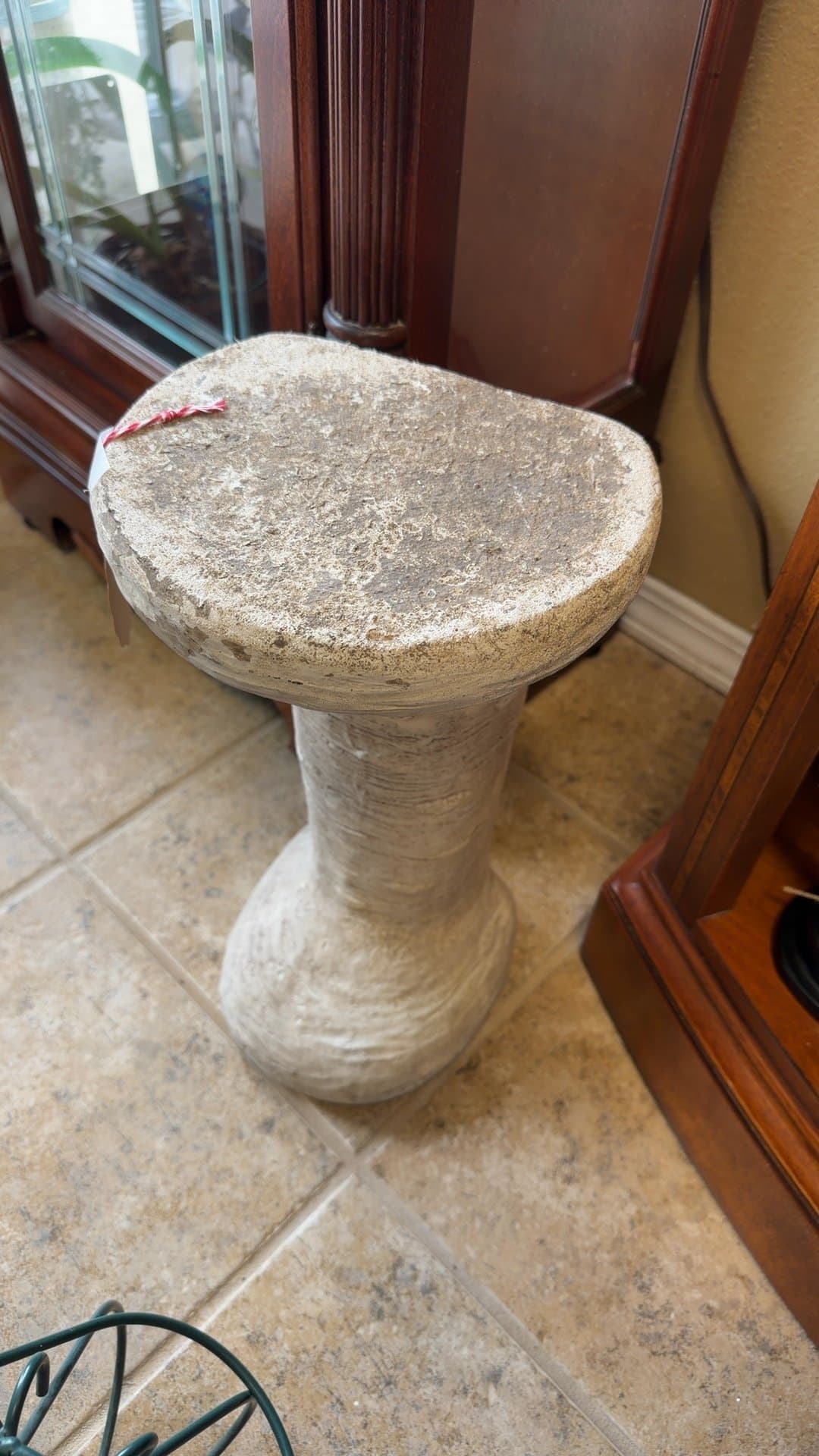 Concrete Pedestal Plant Stand - Image 1