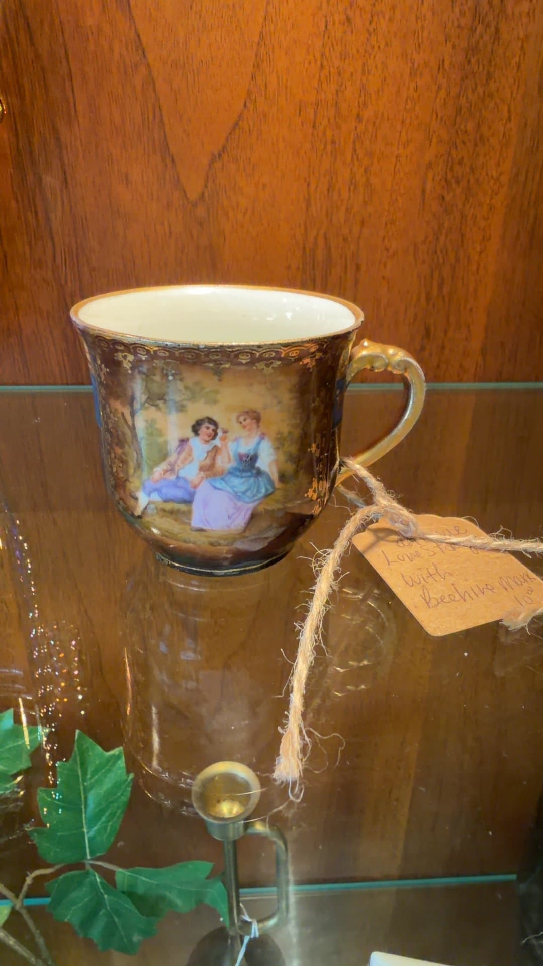 Antique Porcelain Cup with Beehive Mark - Image 1