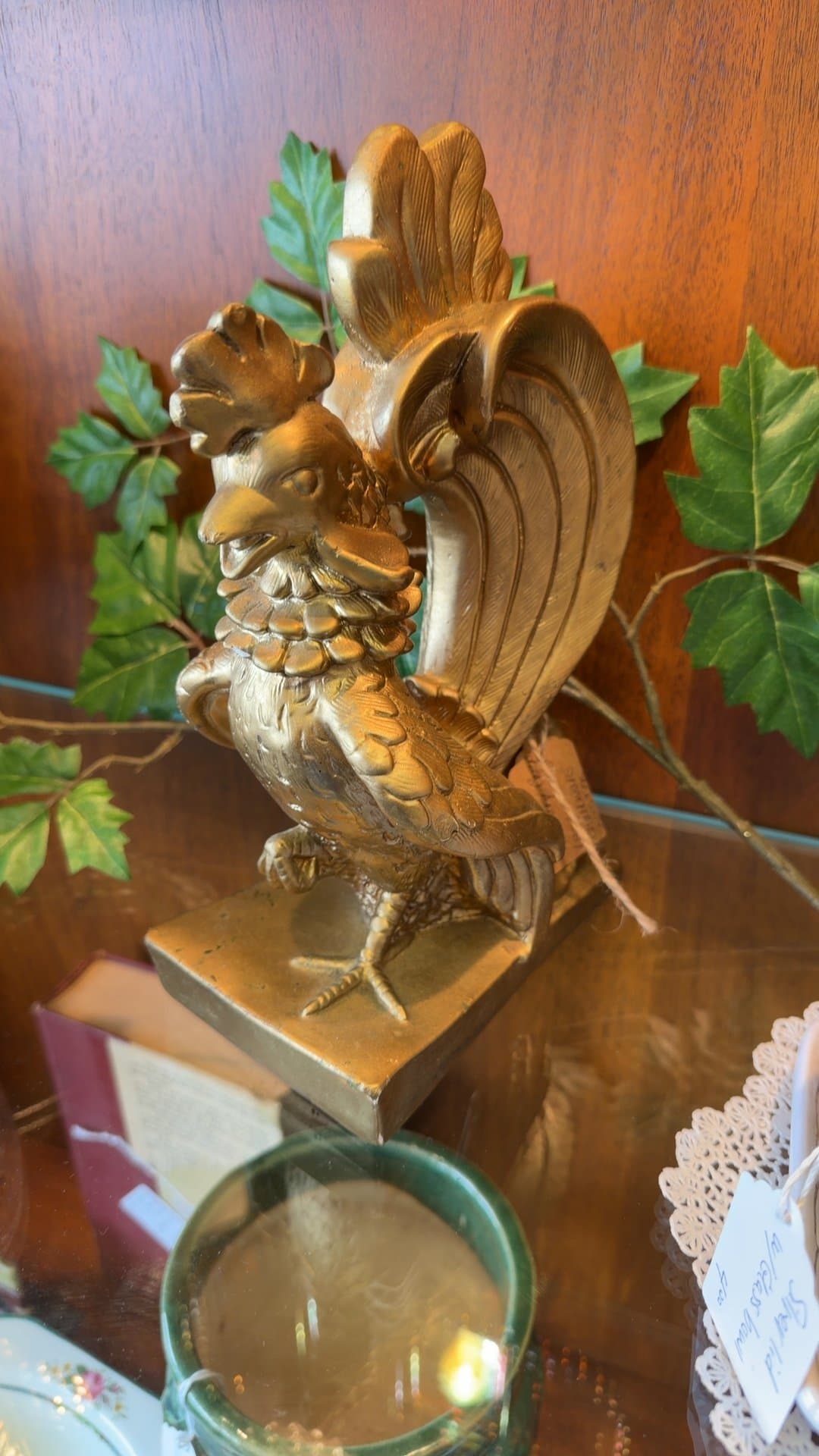 1951 Chalkware Rooster Sculpture - Image 1