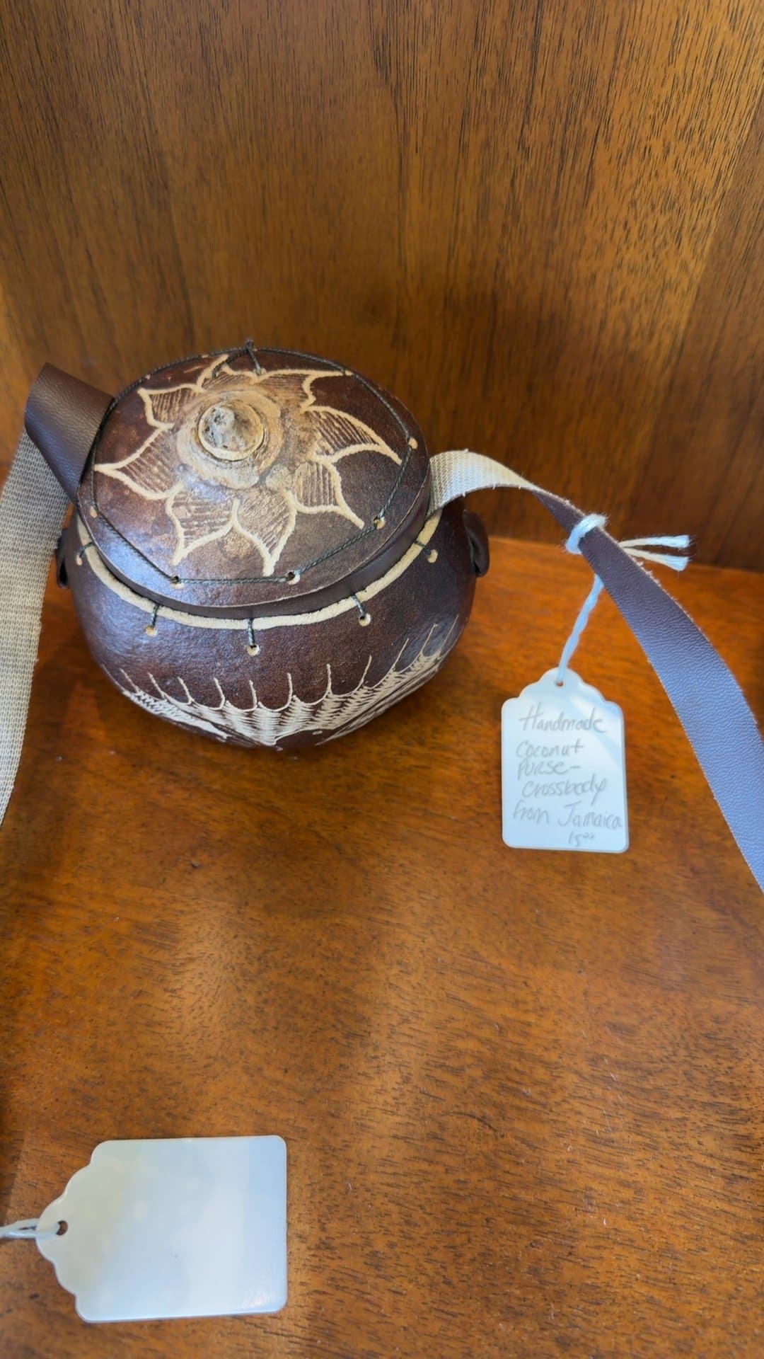 Handmade Coconut Purse Crossbody - Image 1