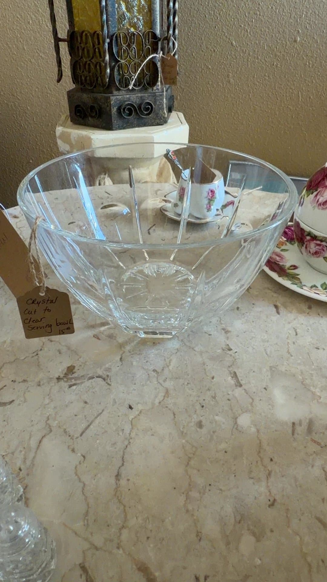 Crystal Cut to Clear Serving Bowl - Image 1