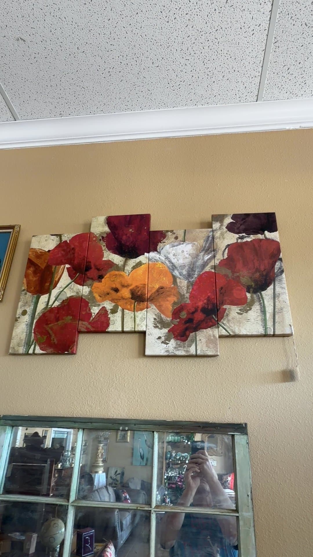 Multi-Panel Floral Canvas Art - Image 1