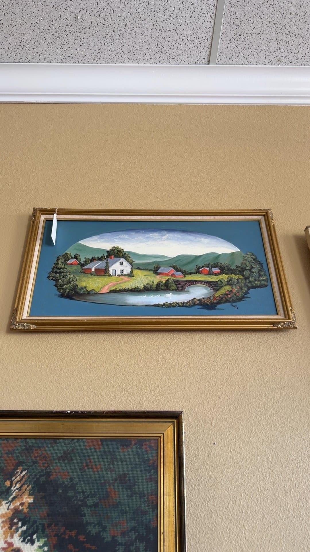 Framed Landscape Painting - Image 1
