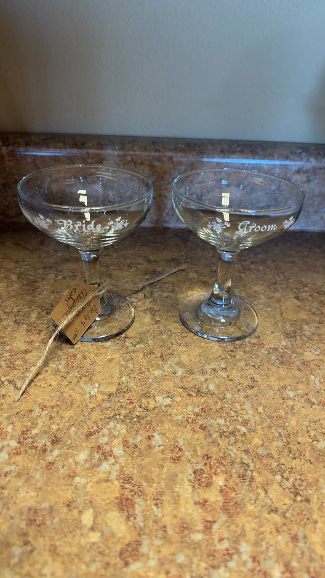 Bride and Groom Champagne Coupes - Image 1