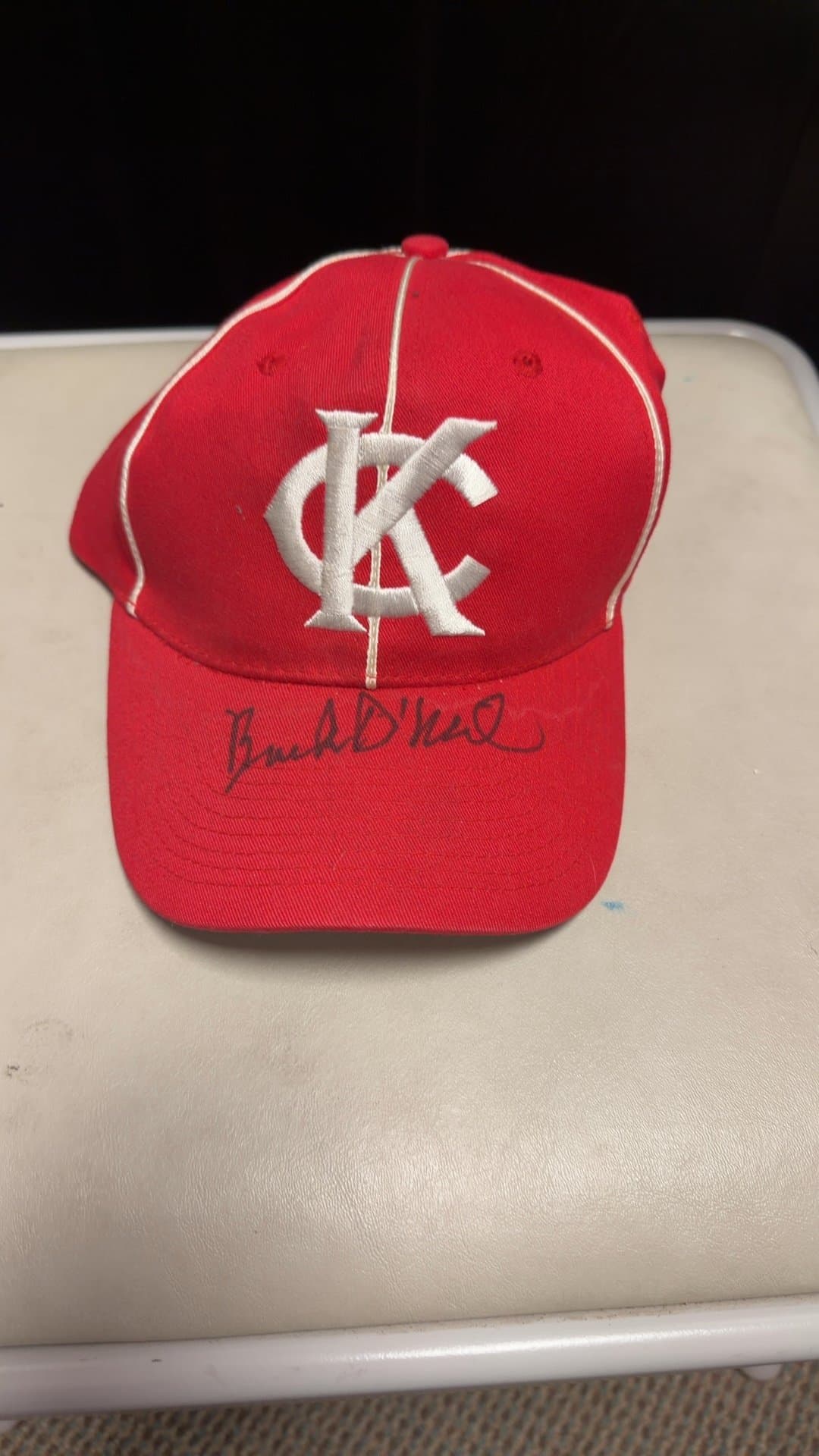 Kansas City Monarchs Baseball Cap with Autograph - Image 1