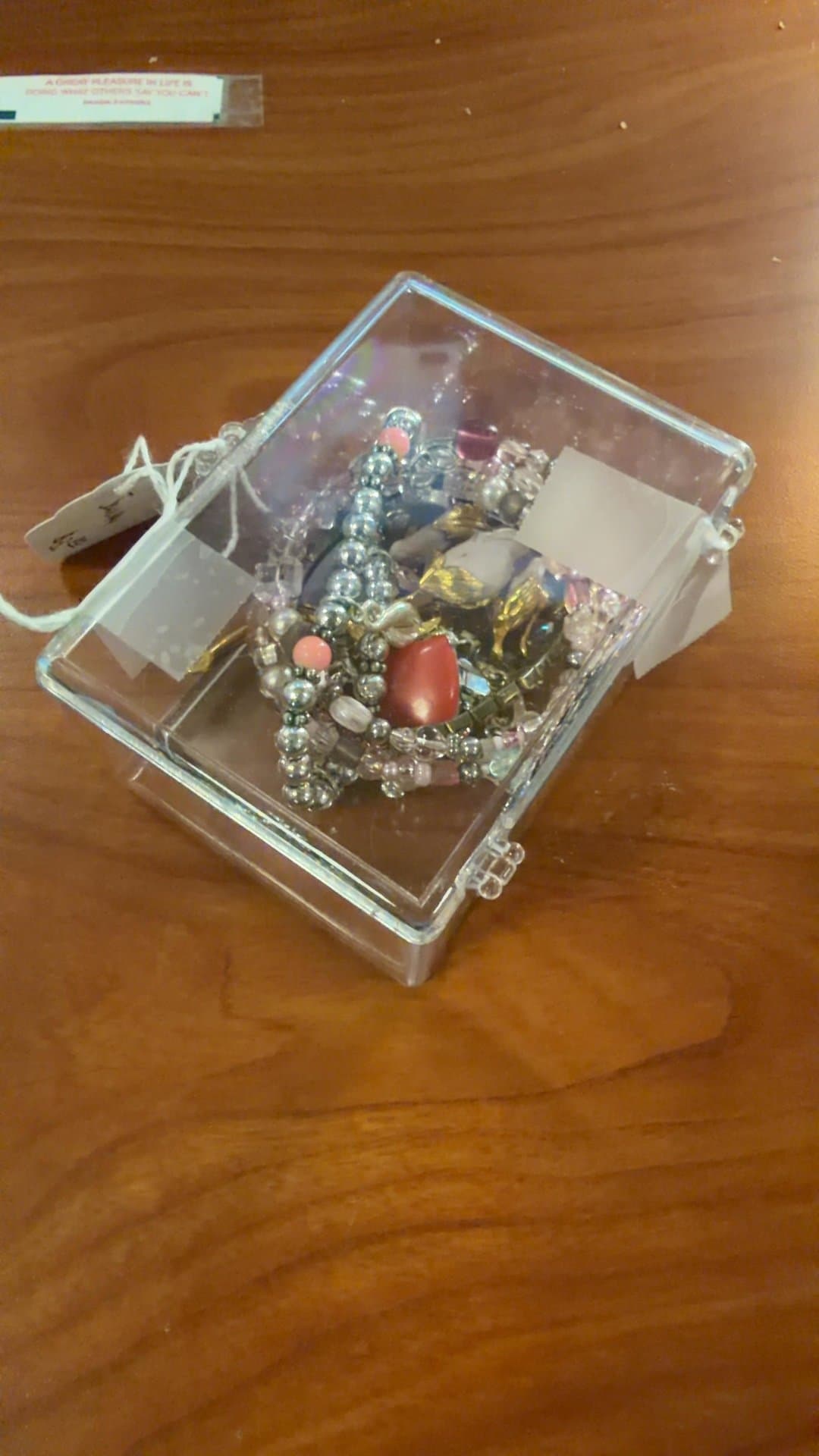 Assorted Costume Jewelry in Clear Box - Image 1