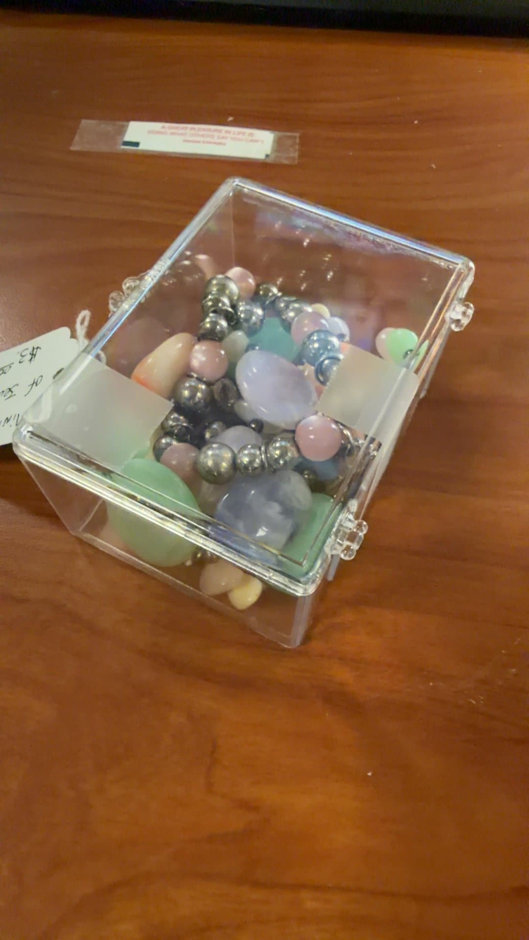 Assorted Decorative Stones in Clear Box - Image 1