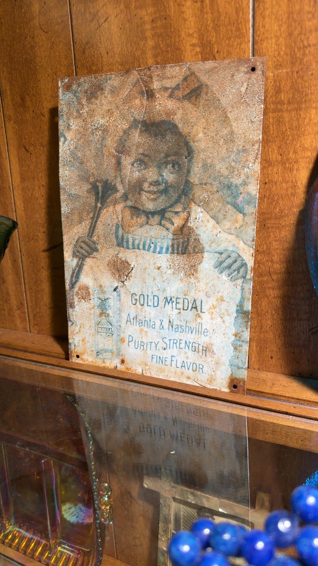 Vintage Gold Medal Advertising Sign - Image 1