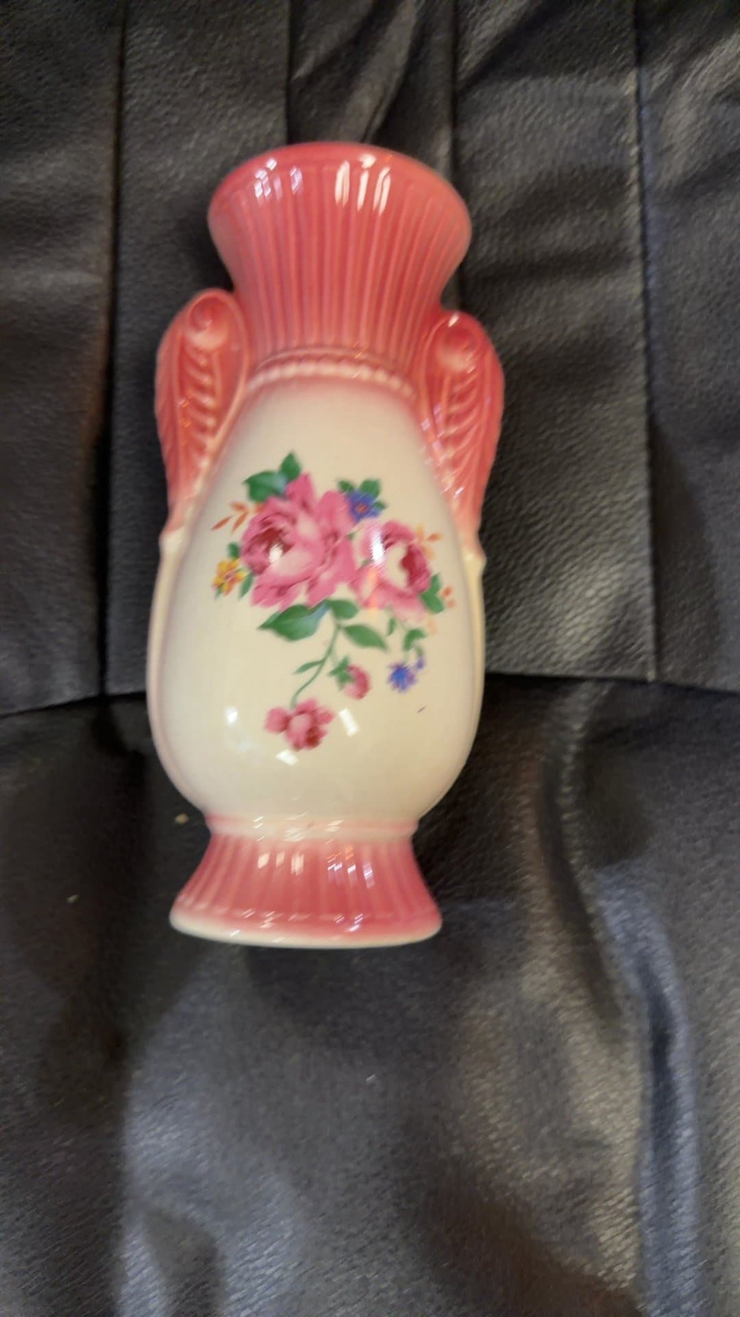 Vintage Floral Ceramic Vase - Image 1