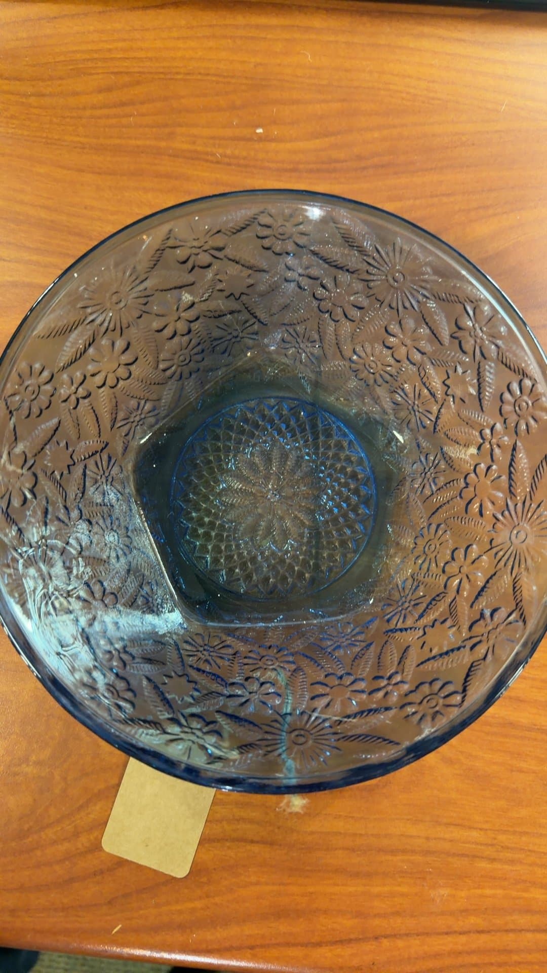 Ice Blue Indiana Glass 1940s Pentagonal Bowl - Image 1