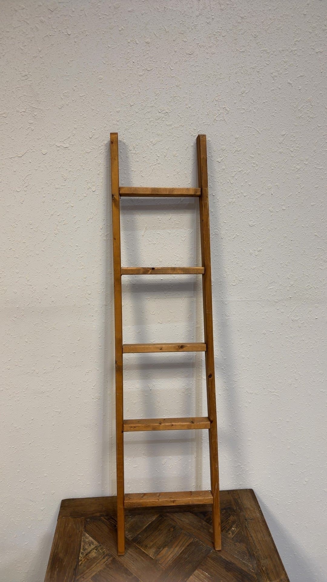 Rustic Wooden Decorative Blanket Ladder - Image 1