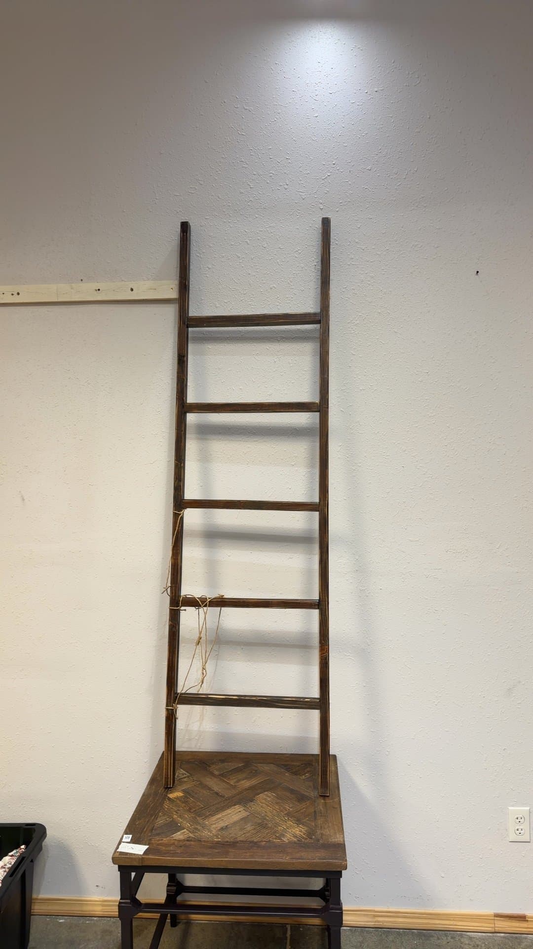 Rustic Wooden Blanket Ladder - Image 1