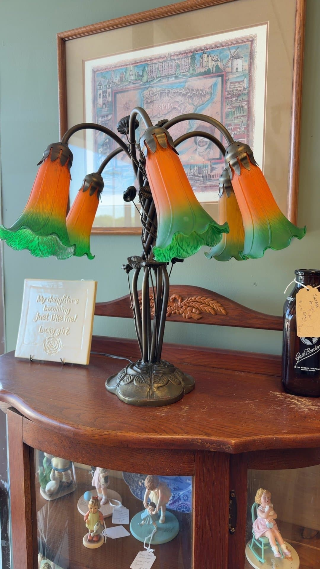 Art Nouveau Style Lily Lamp - Image 1