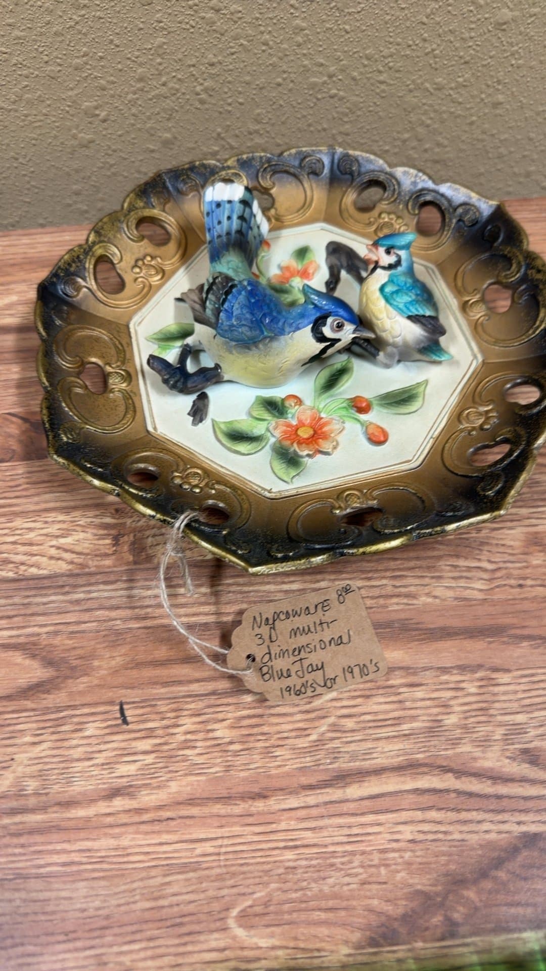 Napcoware 3D Multidimensional Blue Jay Plate - Image 1