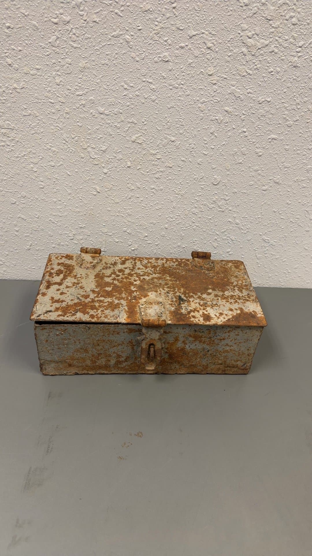 Vintage Heavy Metal Rusty Storage Utility Box - Image 1