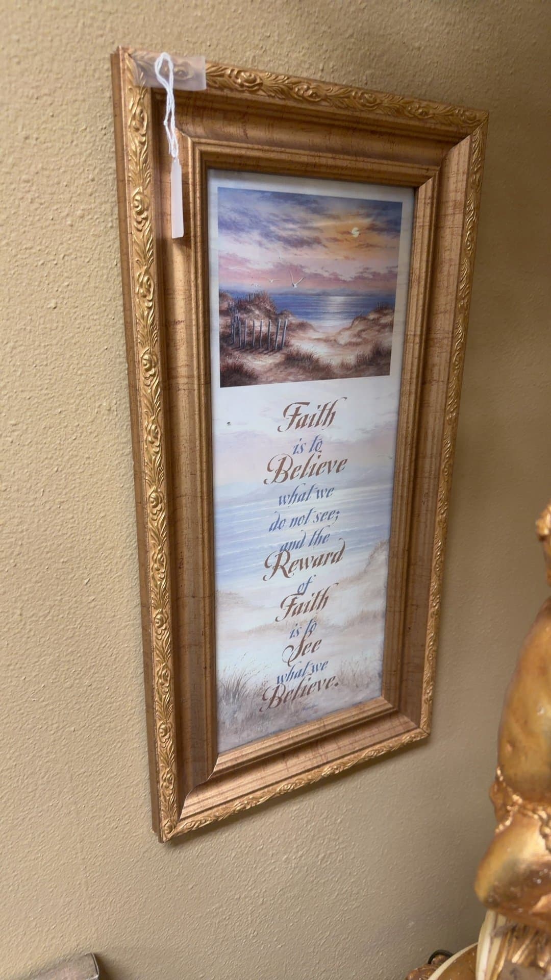 Framed Inspirational Beach Scene Artwork - Image 1