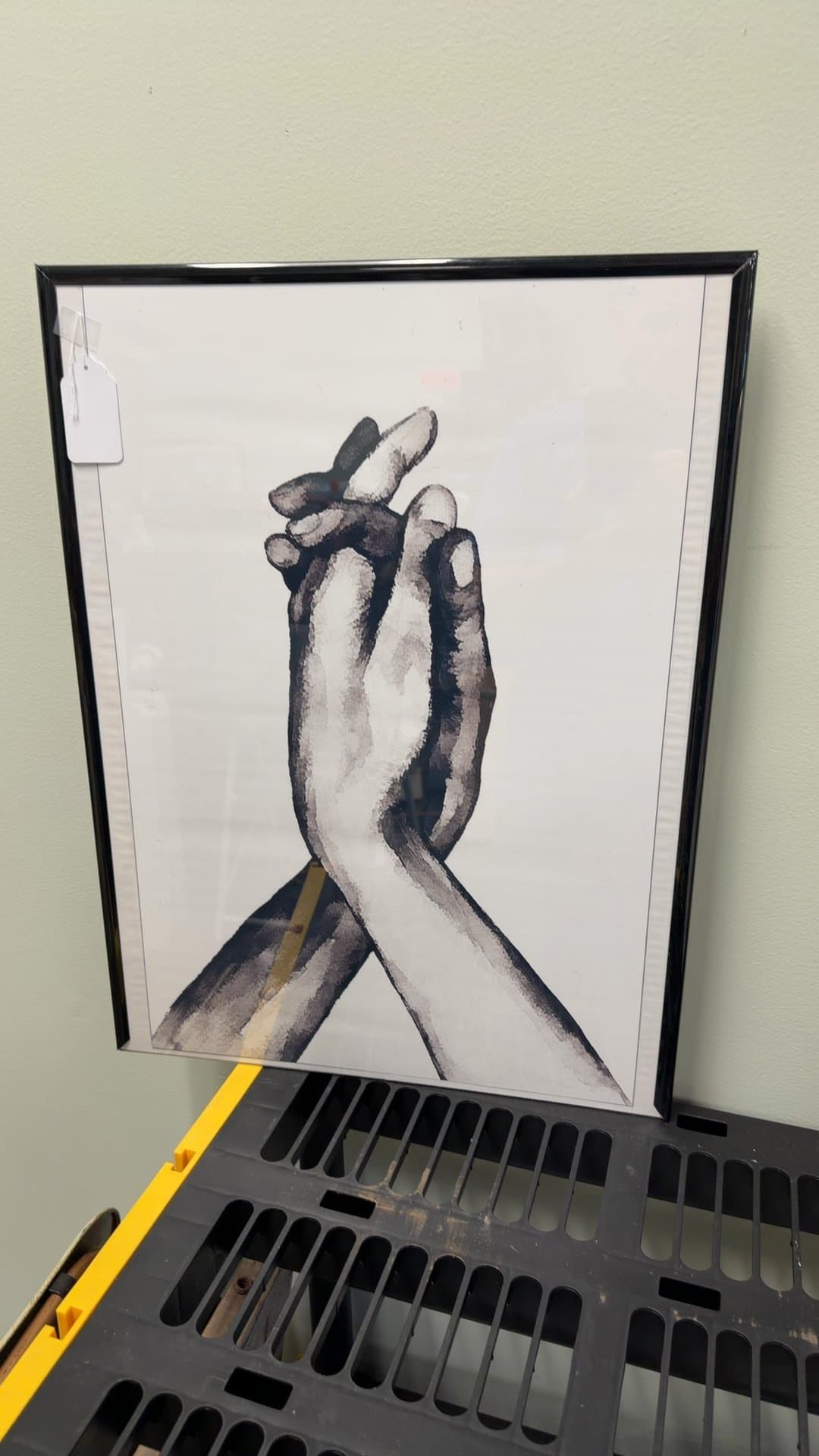 Framed Sketch of Hands - Image 1