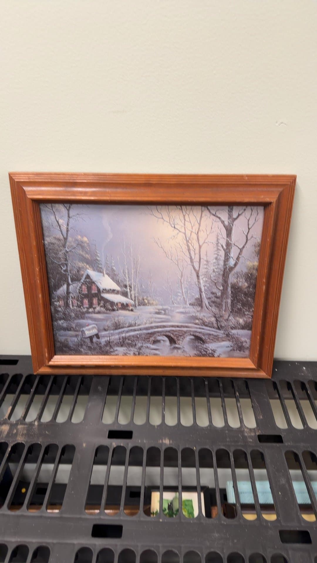 Framed Winter Landscape Print - Image 1