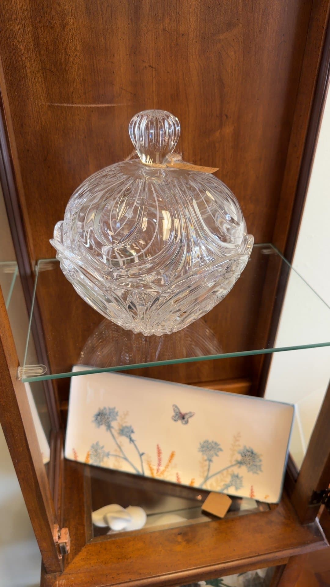 Imperial Crystal 24% Lead Covered Dish - Image 1