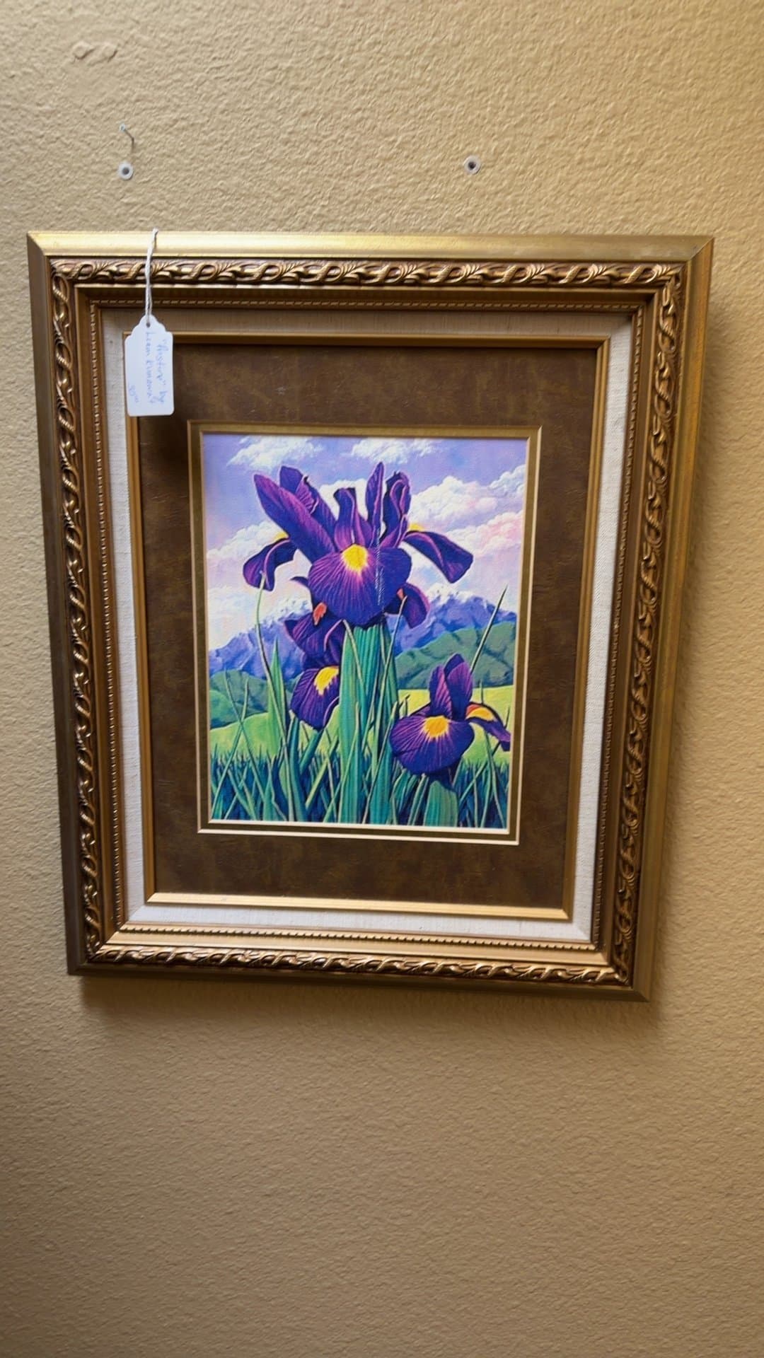 Framed Iris Painting by Leon Kumawat - Image 1