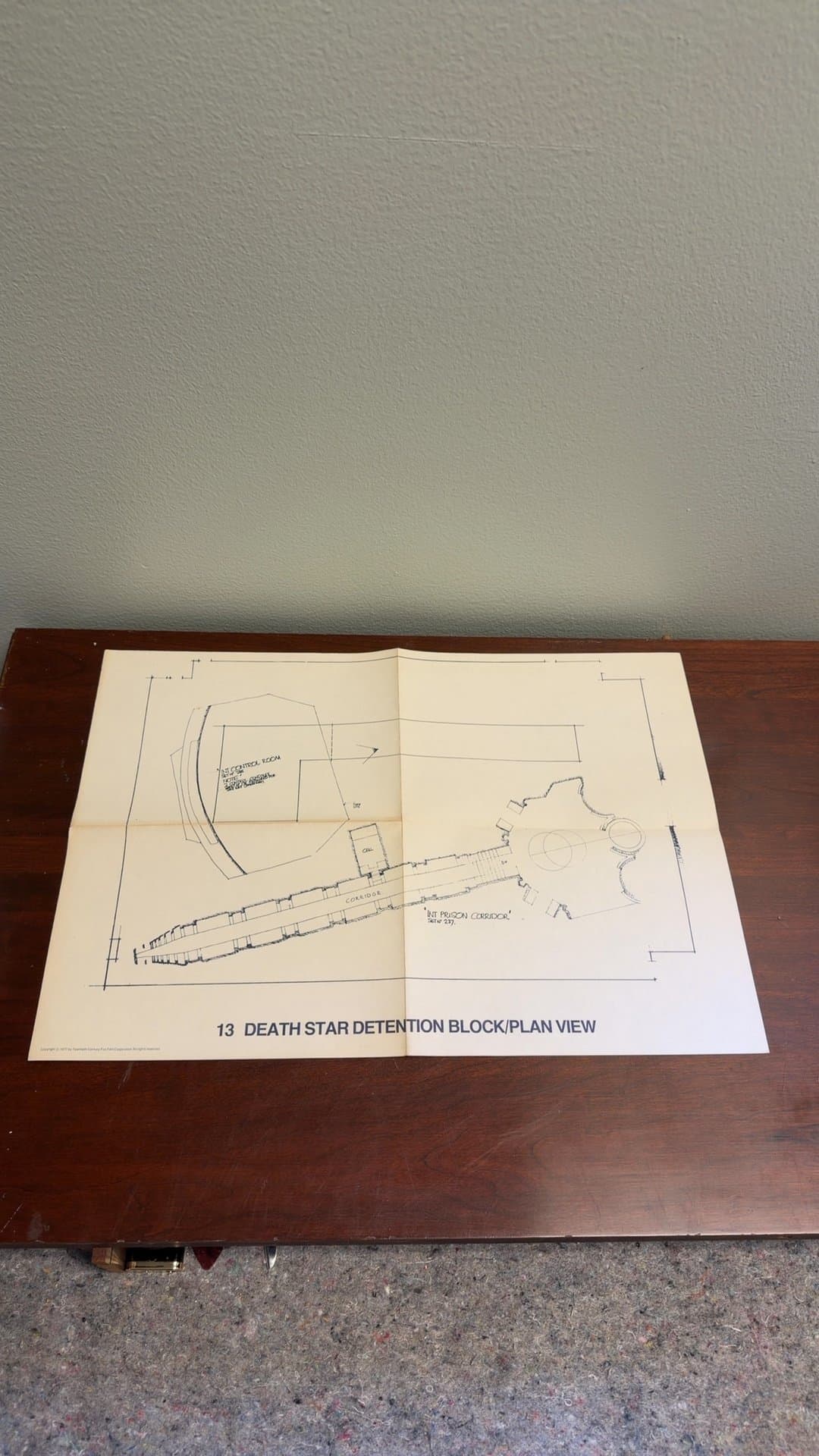 Death Star Detention Block Plan View Blueprint - Image 1