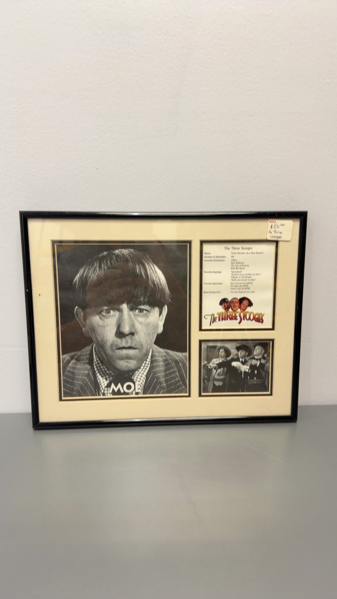 Framed The Three Stooges Moe Howard Limited Edition Photo Display by Toon Art Inc. - Image 1