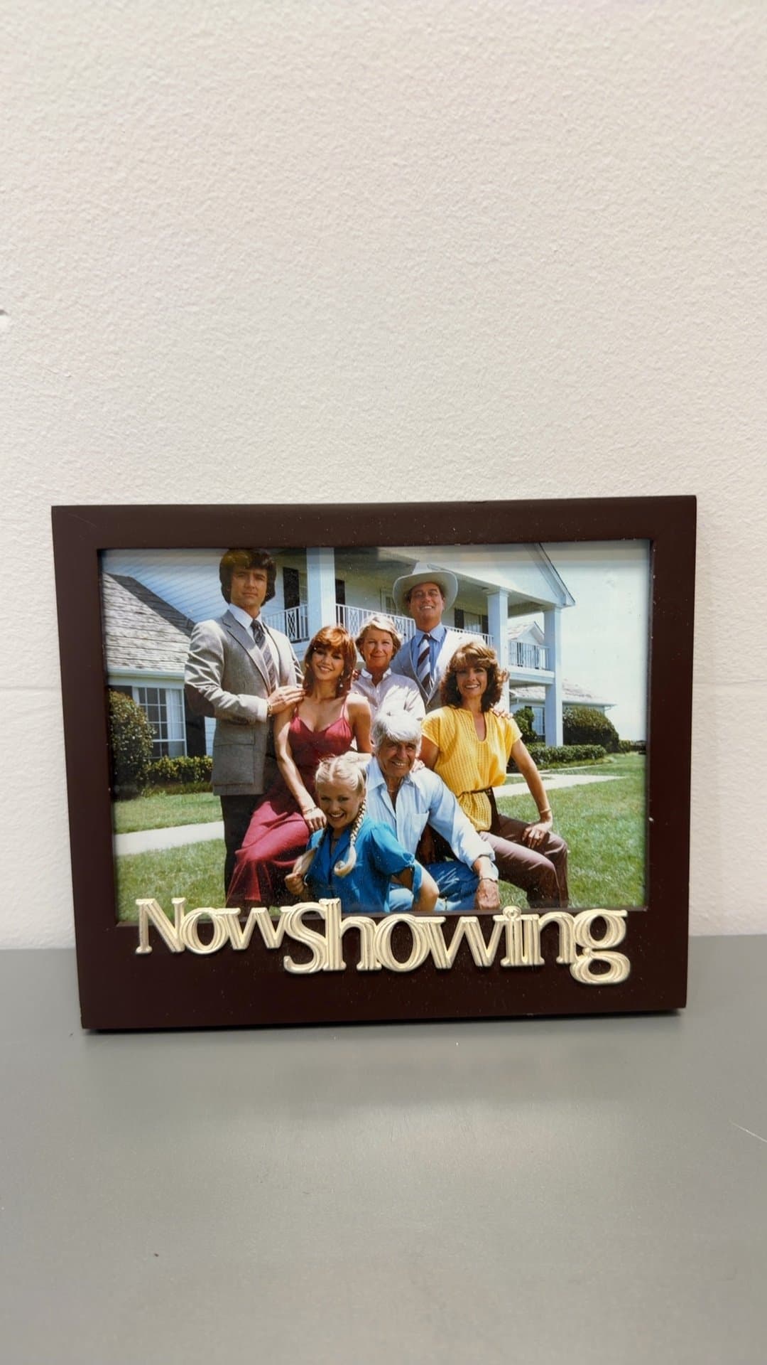 Framed "Dallas" TV Show Cast Photo in "Now Showing" Picture Frame - Image 1