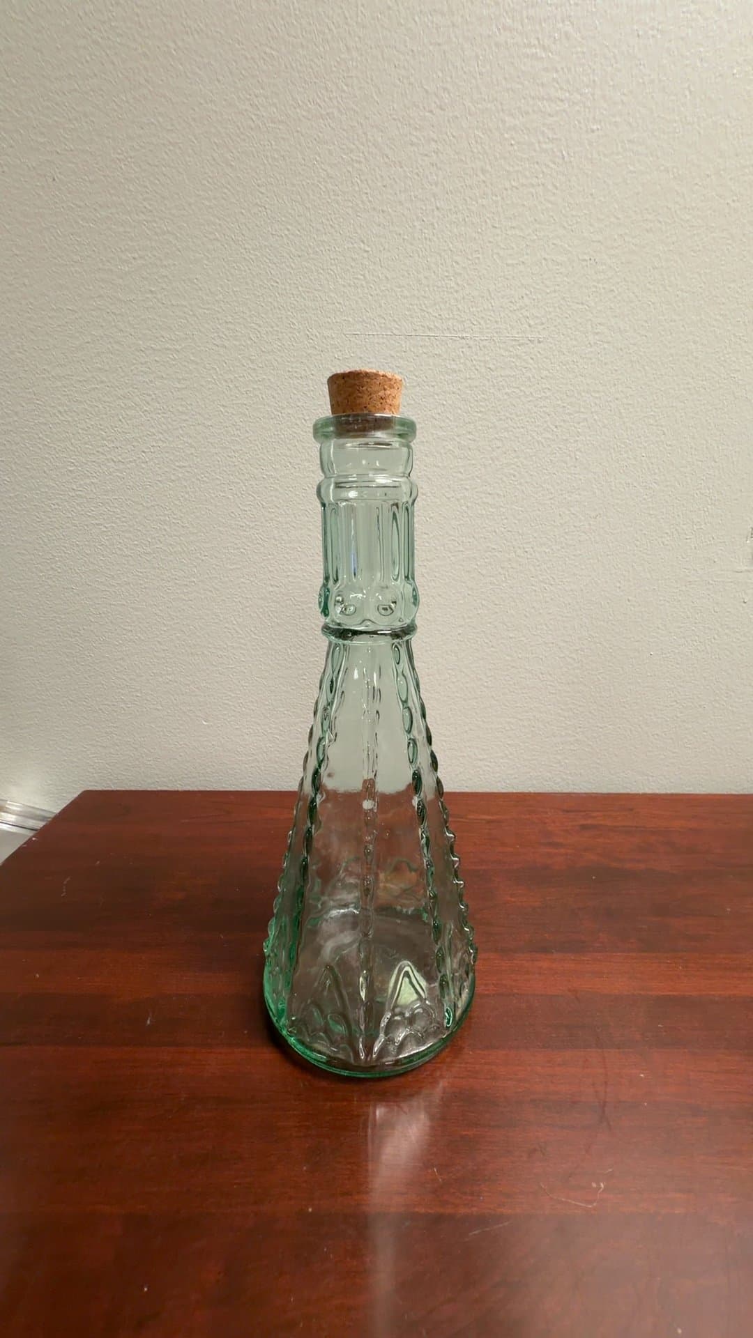 Vintage Glass Decanter with Cork Stopper - Image 1