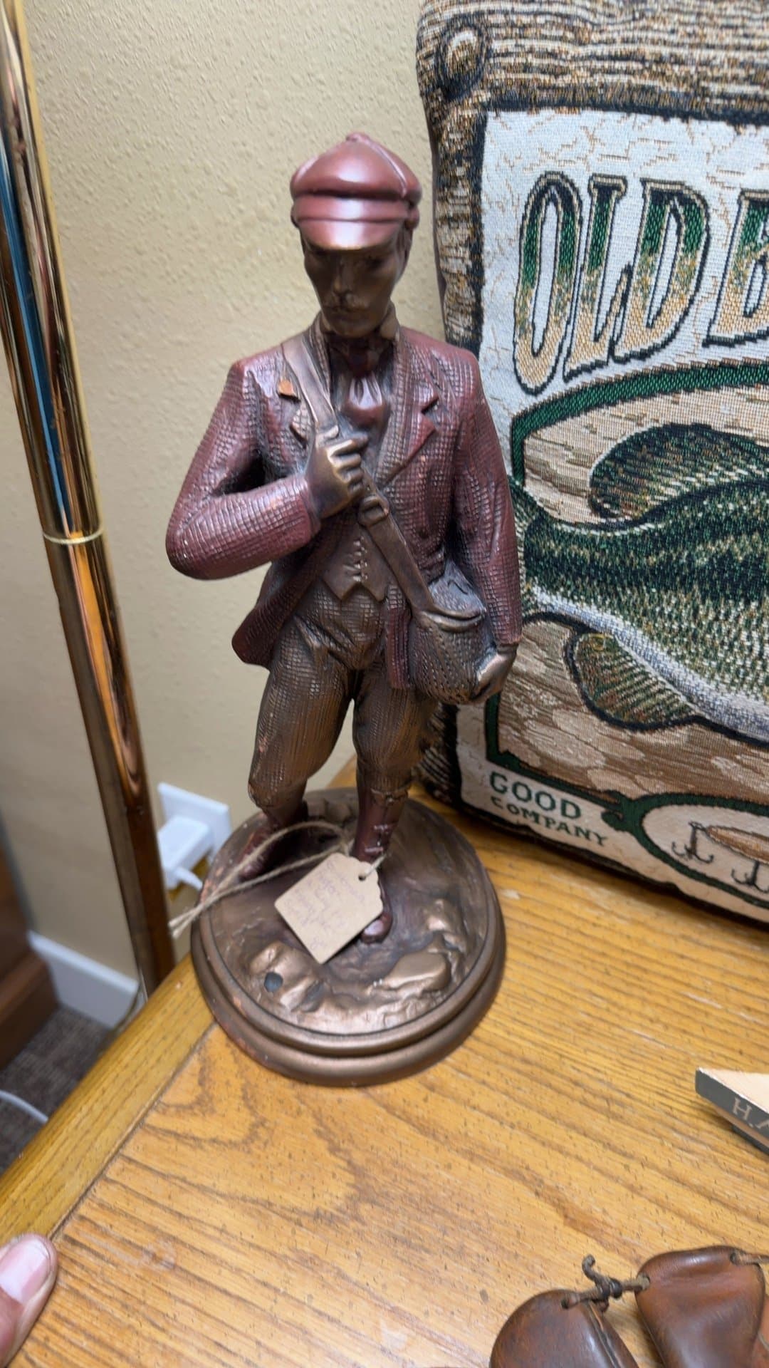 Gentleman Angler Bronze Sculpture - Image 1