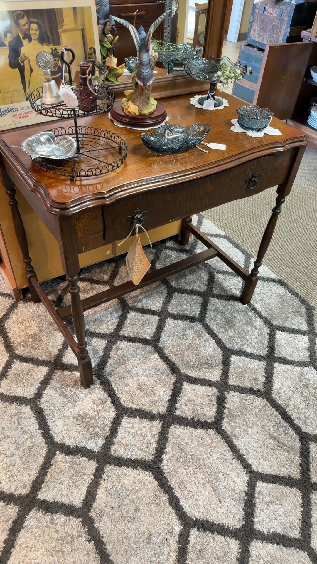 Vintage Wooden Writing Table - Image 1