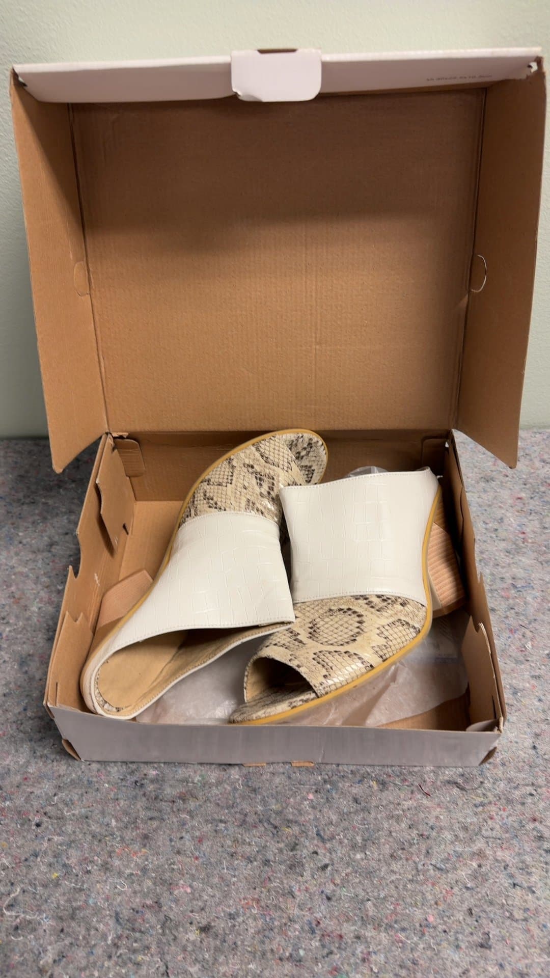 Evans Women's Snakeskin Pattern Mules - Image 1