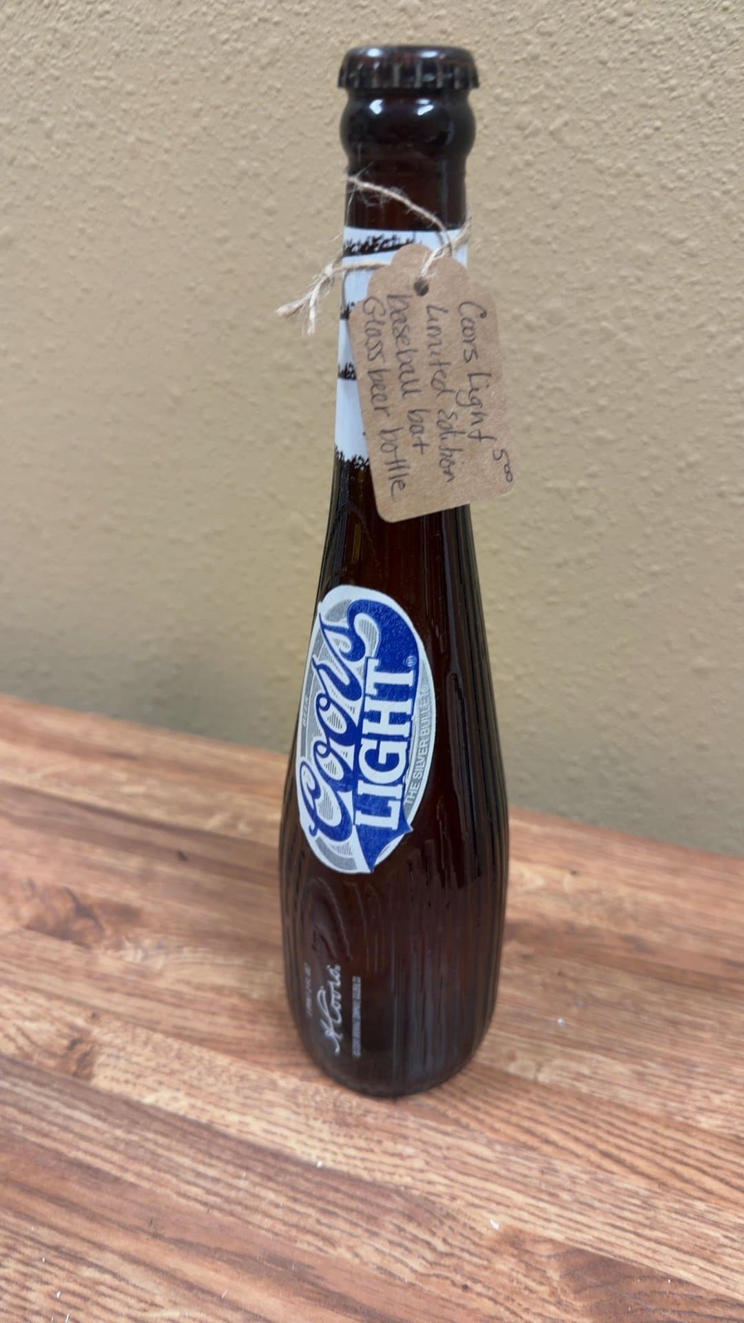 Coors Light Limited Edition Baseball Bat Glass Beer Bottle - Image 1