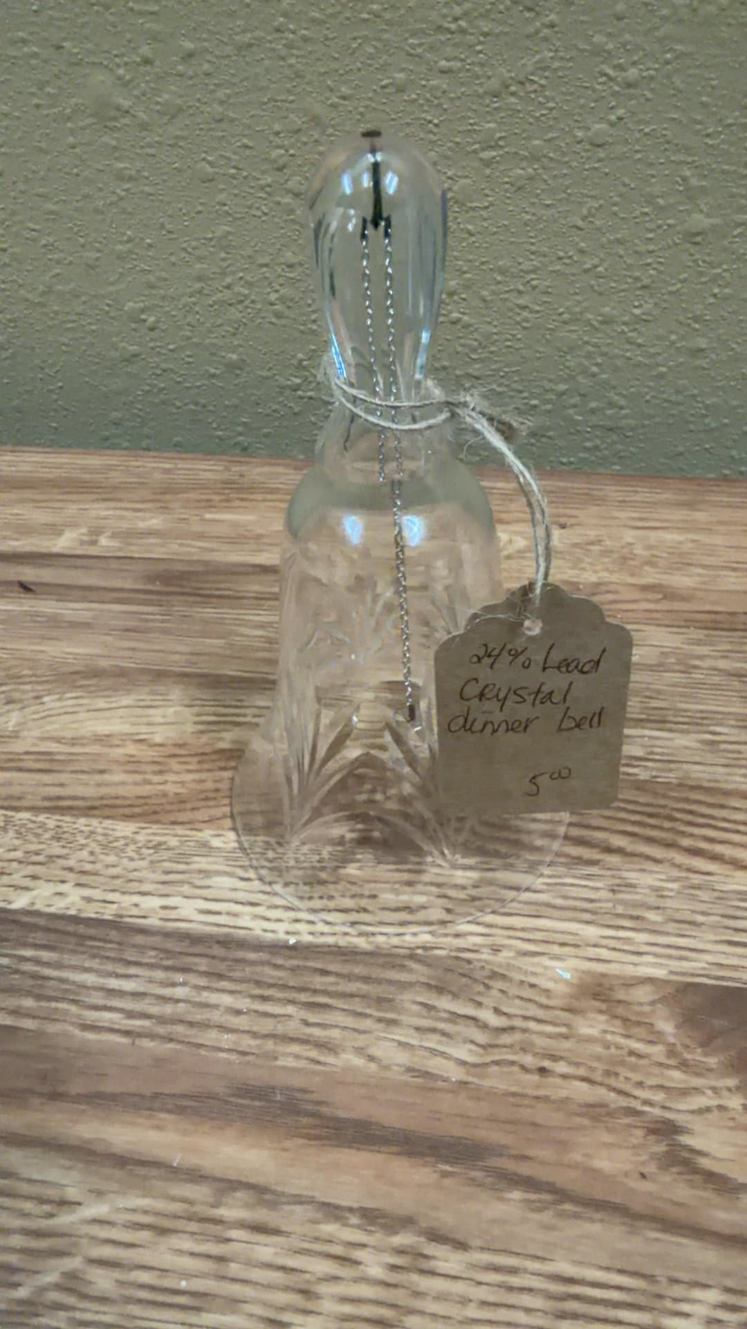 24% Lead Crystal Dinner Bell - Image 1