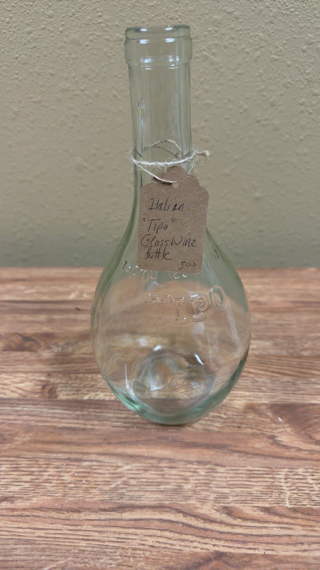 Italian Tipo Glass Wine Bottle - Image 1