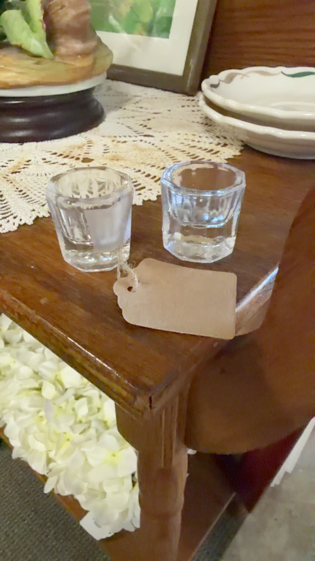 Set of 2 Glass Salt Cellars - Image 1