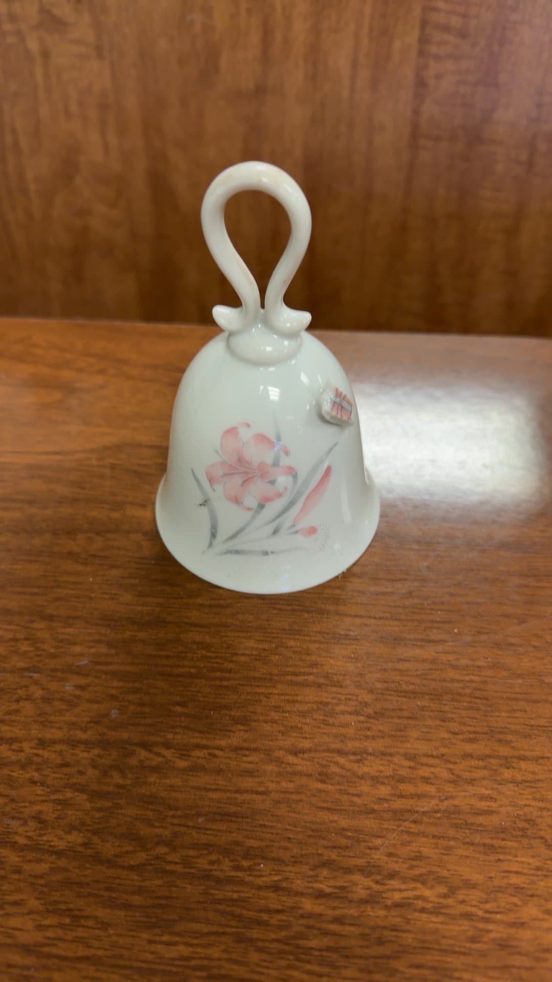 Porcelain Decorative Bell with Floral Design - Image 1