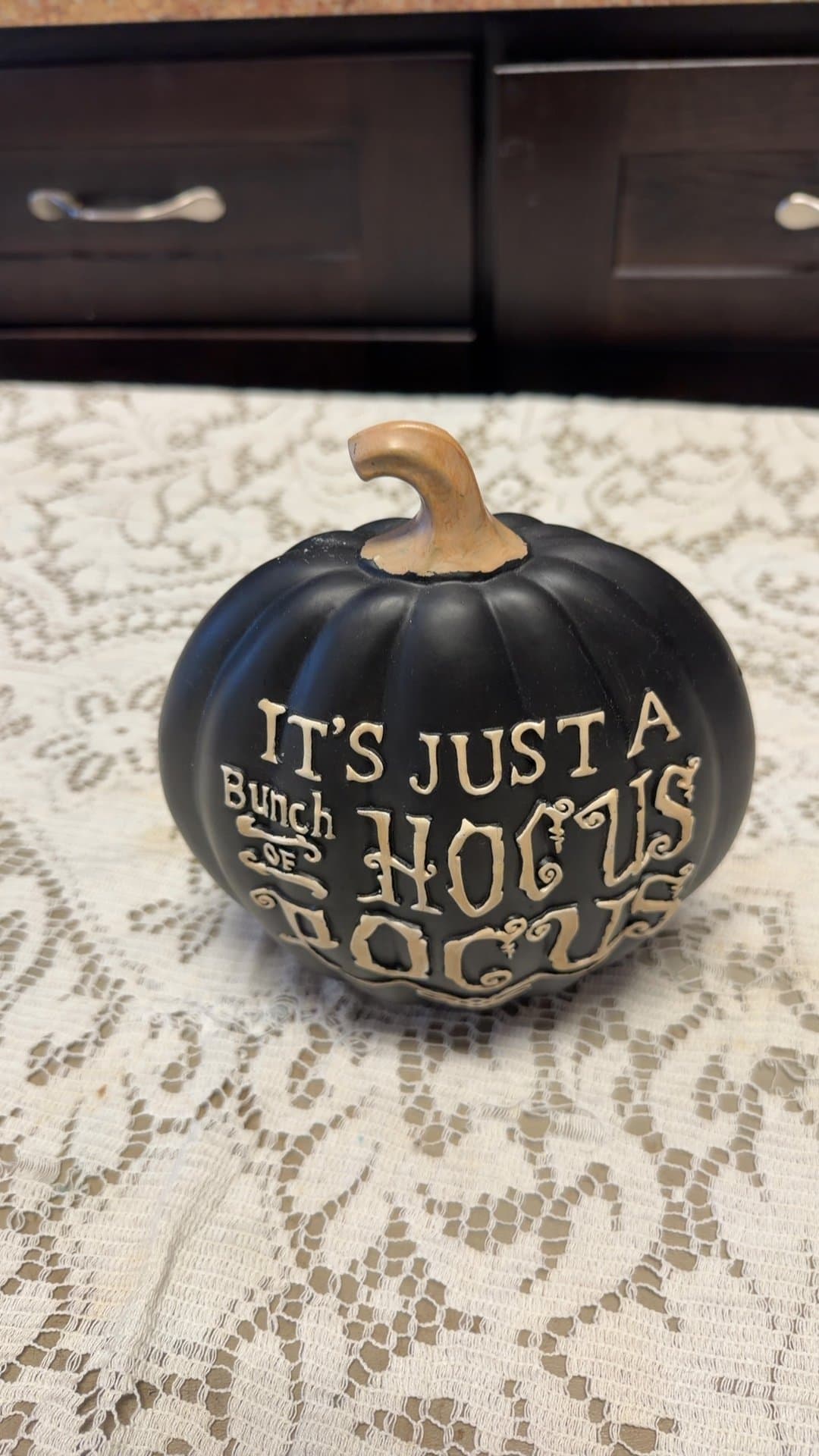 Hocus Pocus Decorative Pumpkin - Image 1