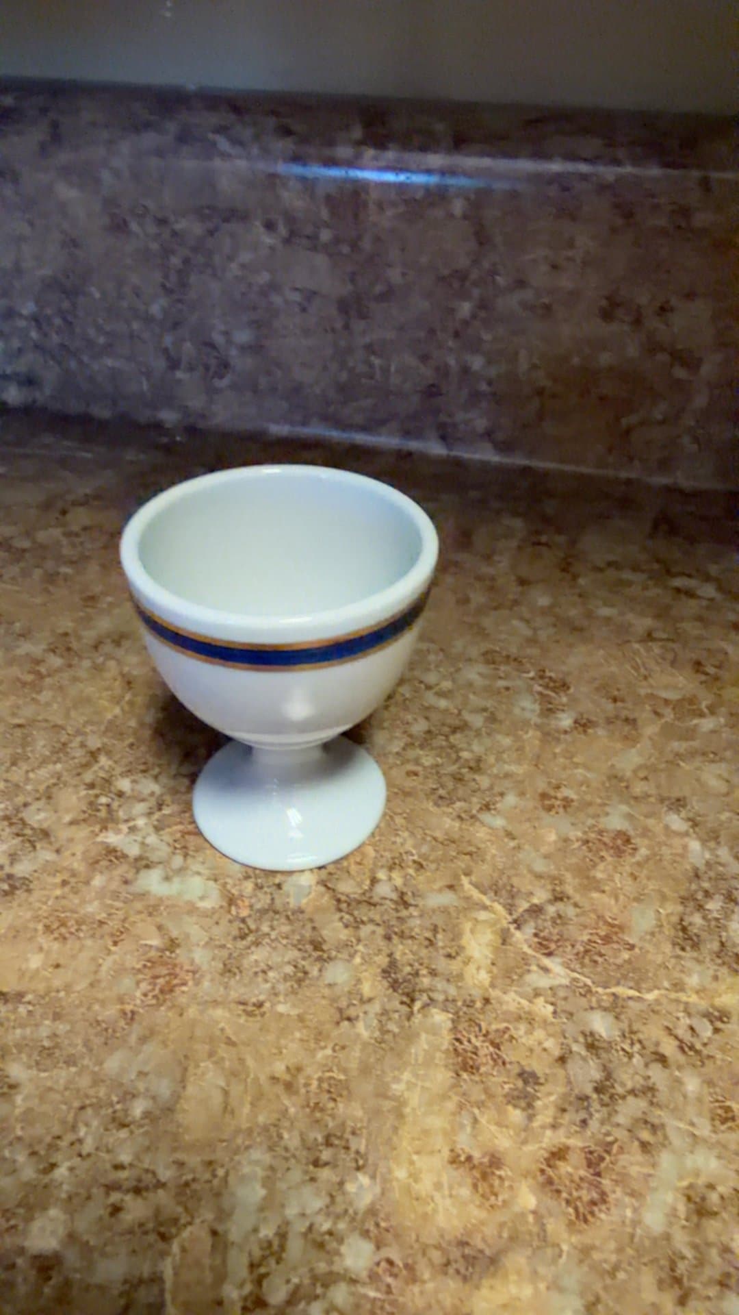 Shenango China Pedestal double egg cup-1955 - Image 1