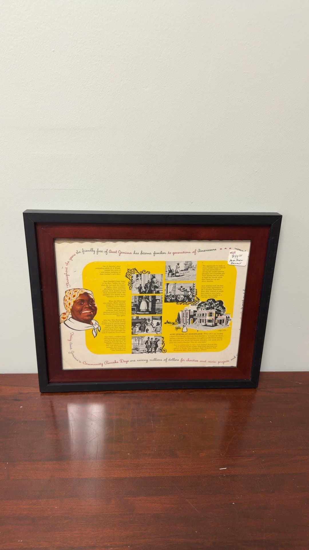 Framed Aunt Jemima Advertisement - Image 1