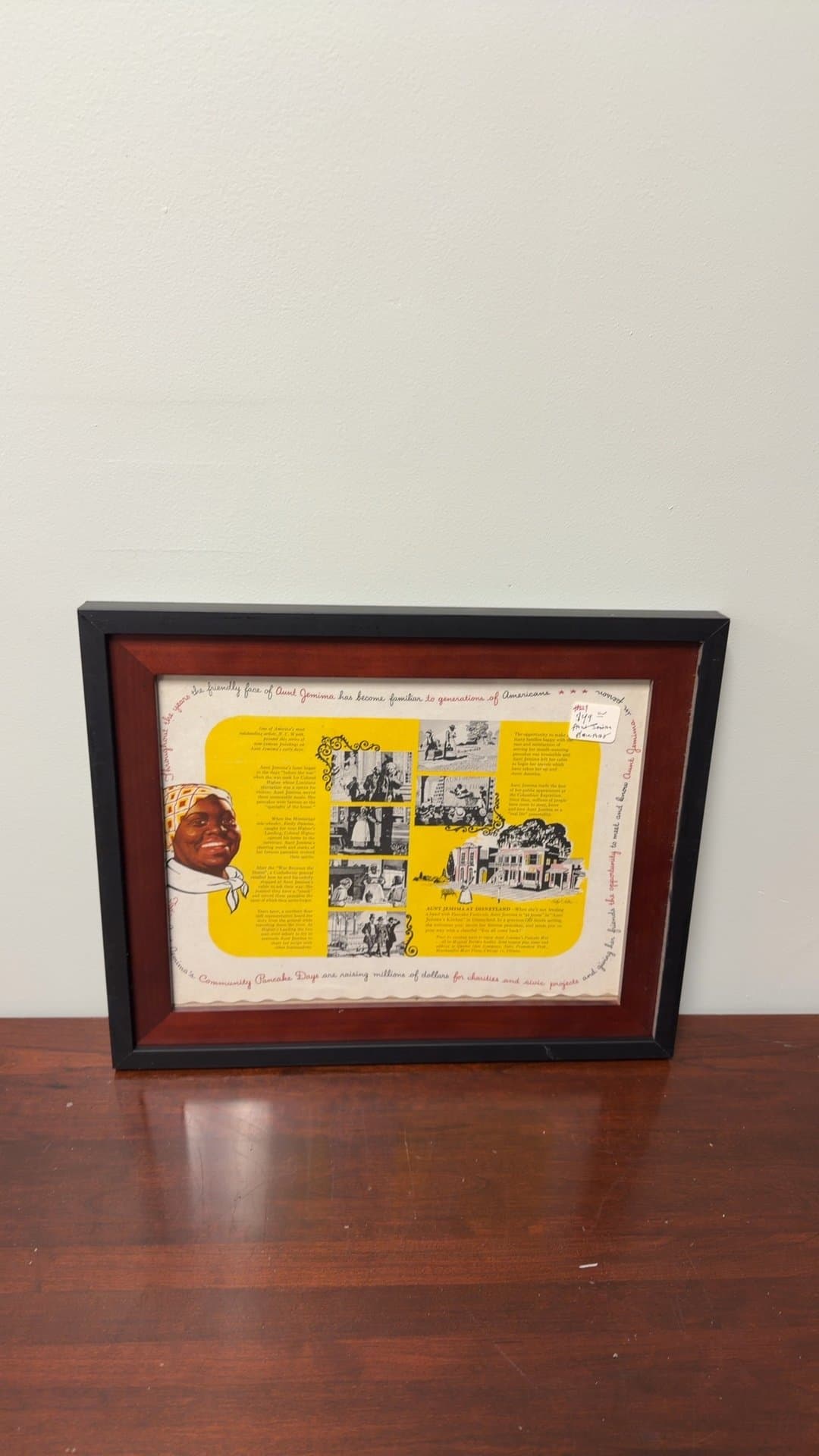 Framed Aunt Jemima Advertisement - Image 1